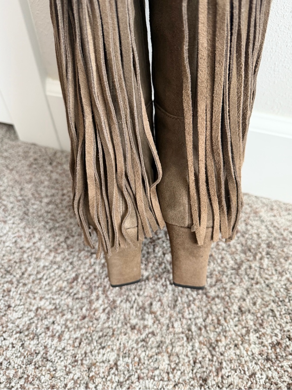 NEW Anthro Dolce Vita Giano Suede Fringe Boots Size 6.5 - Picture 8 of 12